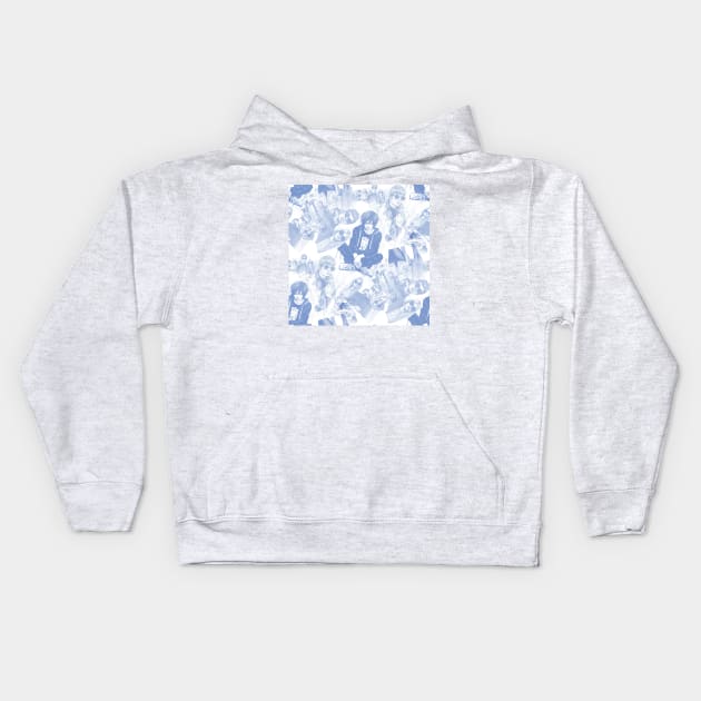 Unpopular: Blue Toile Kids Hoodie by boingojennie